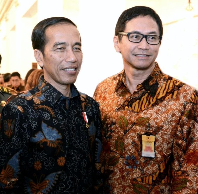 Presiden RI Joko Widodo dan Addie MS