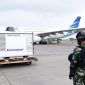 14 juta dosis bahan baku (bulk) vaksin CoronaVac dari Sinovac tiba di Bandara Soekarno-Hatta, Tangerang, Banten, Rabu (30/06/2021) siang. (Foto:Pelopor/Setkab)