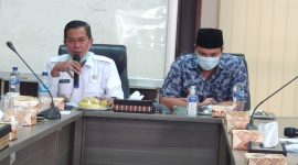 Wali Kota Serang, Syafrudin Menerima Audiensi dari Serikat Pekerja PT Hero Supermarket (SPHS) di gedung DPRD Kota Serang, Rabu 23 Juni 2021. (Foto: Pelopor/Pemkot Serang)