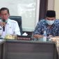 Wali Kota Serang, Syafrudin Menerima Audiensi dari Serikat Pekerja PT Hero Supermarket (SPHS) di gedung DPRD Kota Serang, Rabu 23 Juni 2021. (Foto: Pelopor/Pemkot Serang)