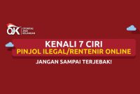 7 Ciri Pinjol Ilegal atau Rentenir Online. (Foto:Pelopor/OJK) 
