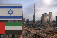 Ilustrasi Bendera Israel dan Uni Emirat Arab. (Foto: Pelopor/Anadolu Agency)