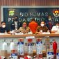 Konfrensi pers Kepolisian menetapkan satu tersangka dalam kasus merubah tabung alat pemadam api ringan (APAR) menjadi tabung oksigen, Jumat, 30 Juli 2021. (Foto:Pelopor.id/Polri)