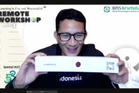 Menteri Pariwisata dan Ekonomi Kreatif/Kepala Badan Pariwisata dan Ekonomi Kreatif, Sandiaga Salahuddin Uno dalam acara webinar Remote Workshop Edisi 3 yang bertajuk 'Learning is Fun and Meaningfull' bersama Duta Bangsa dan BPJS Kesehatan. (Foto:Pelopor/Kemenparekraf)