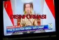 PPKM Diperpanjang hingga Hari Kiamat, tidak benar. (Foto:Pelopor.id/Fb)