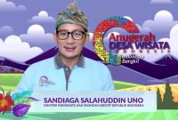 Menteri Pariwisata dan Ekonomi Kreatif/Kepala Badan Pariwisata dan Ekonomi Kreatif, Sandiaga Salahuddin Uno. (Foto:Pelopor/Kemenparekraf)