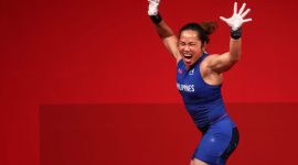 Atlet angkat besi putri asal Filipina Hidilyn Diaz. (Foto: Pelopor/Getty Images/olympics.com)