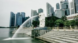 Merlion Singapura. (Foto: Pelopor/Unsplash)