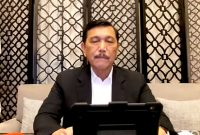 Menko Maritim dan Investasi Luhut Binsar Pandjaitan. (Foto:Pelopor.id/Tangkapan Layar Youtube Setpres)