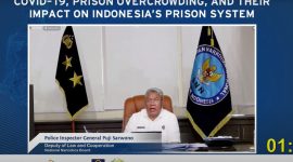 Deputi Hukum dan Kerjasama BNN, Drs. Puji Sarwono dalam webinar Covid-19, Prison Overcrowding And Their Impact on Indonesia's Prison System. (Foto: Pelopor.id/BNN)