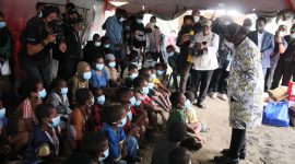 Mensos melakukan lawatan ke Papua, Sabtu, 7 Agustus 2021. (Foto:pelopor.id/Kemensos)