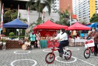 Suasana penutupan rangkaian acara HUT Kemerdekaan RI di lapangan Kompleks Kemensos, Salemba, Jakarta. (Foto: Pelopor/Kemensos)