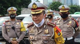 Dirlantas Polda Metro Jaya Kombes Pol Sambodo Purnomo Yogo (depan). (Foto: Pelopor/TribataNews)