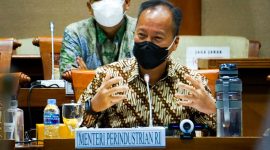 Menteri Perindustrian Agus Gumiwang Kartasasmita saat Rapat Kerja dengan Komisi VII DPR RI terkait Penetapan RKA KL TA 2022 di Jakarta, Rabu (08/09/2021). (Foto: Pelopor/Kemenperin)
