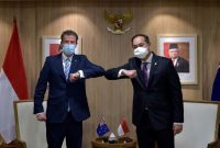 Menteri Perdagangan RI Muhammad Lutfi menerima kunjungan Menteri Perdagangan, Pariwisata, dan Investasi Australia Daniel Thomas Tehan. (Foto:Pelopor.id/Kemendag)