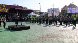 Polres Ngawi Gelar Apel Pasukan Ops Patuh Semeru 2021. (Foto:Pelopor.id/Polres Ngawi)