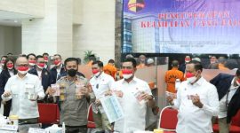 Polri Tangkap 20 Orang Tersangka Kasus Sindikat Uang Palsu. (Foto:Pelopor.id/Polri)