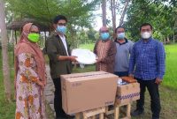 Humas LP2M STP Mataram dan Unit Pengabdian STP Mataram disela-sela kunjungan tim Lembaga Pengandian dan Penelitian Masyarakat (LP2M) STP Mataram, Kamis, 17 September di Bonjeruk. (Foto:Pelopor.id/Humas STP Mataram)