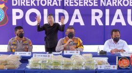 Polda Riau Bongkar 7 Jaringan Narkoba Asal Malaysia Sita 117 Kg Sabu dan 1.000 Ekstasi. (Foto:Pelopor.id/