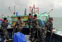 KKP Tangkap Kapal Trawl Asal Malaysia di Selat Malaka. (Foto:Pelopor.id/KKP)