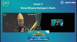 Bilebante berhasil keluar sebagai juara kedua kategori wisata alam dalam lomba BCA Award 2021.(Foto:pelopor.id/Ist)