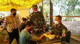 Taman Matahari Puncak Jadi Target Serbuan Vaksinasi Korem 061/SK. (Foto:Pelopor.id/TNI)