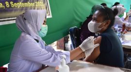 Kodam XVII/Cenderawasih Gencarkan Serbuan Vaksinasi Covid-19 di Papua. (Foto:Pelopor.id/TNI)