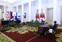 Presiden Joko Widodo mengikuti Major of Economies on Energy and Climate 2021, Jumat (17/09/2021), secara virtual. (Foto: Pelopor/BPMI Setpres/Lukas)