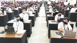 Tes Seleksi Kemampuan Dasar Calon Pegawai Negeri Sipil Kementerian Koordinator Bidang Kemaritiman dan Investasi kembali diselenggarakan di Secaba Rindam III Siliwangi, Bandung, Jawa Barat, pada Kamis, (30/09/2021). (Foto: Pelopor/Kemenkomarves)