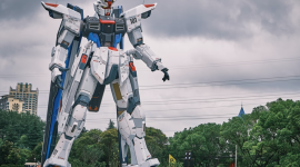 Patung Freedom Gundam di Shanghai, China. (Foto: Pelopor/Unsplash)