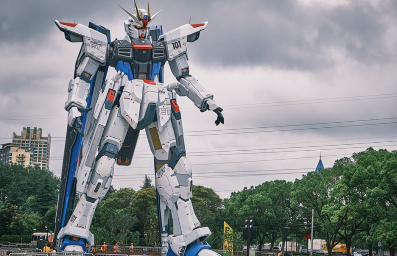 Patung Freedom Gundam di Shanghai, China. (Foto: Pelopor/Unsplash)