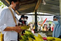 Jokowi Beli Jagung Rebus di Pinggir Jalan Papua. (Foto:Pelopor.id/Setpres)