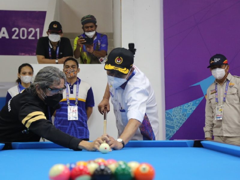 Muhadjir Effendi: Arena Biliar di PON XX Papua Berstandar Internasional. (Foto:Pelopor.id/Kemenko PMK)