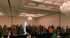 Kementerian Dalam Negeri ajak pemerintah daerah pahami regulasi penataan kewenangan desa dalam Rapat Evaluasi Penataan Kewenangan Desa di Bogor, Senin (04/10/2021). (Foto: Pelopor/Kemendagri)