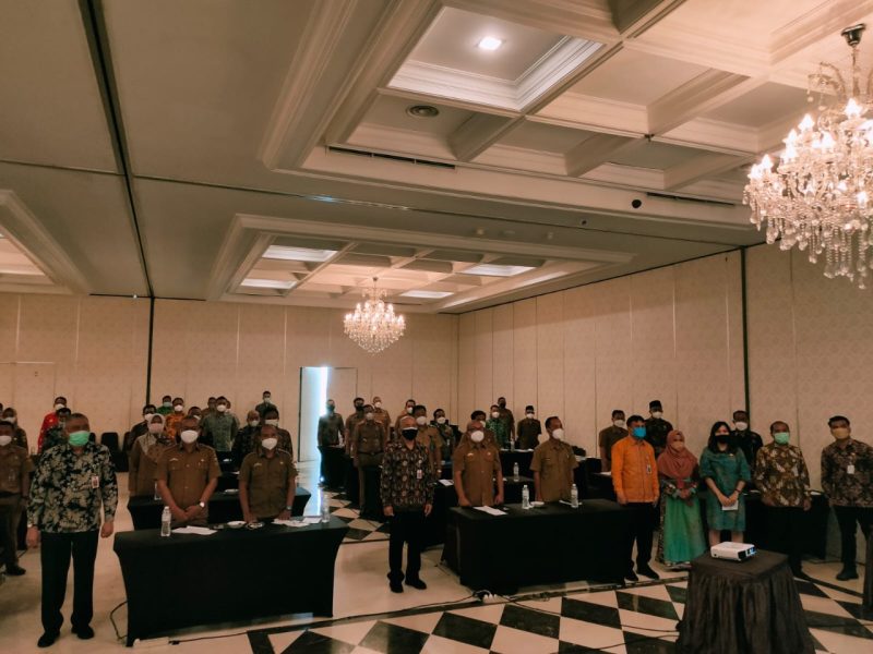 Kementerian Dalam Negeri ajak pemerintah daerah pahami regulasi penataan kewenangan desa dalam Rapat Evaluasi Penataan Kewenangan Desa di Bogor, Senin (04/10/2021). (Foto: Pelopor/Kemendagri)