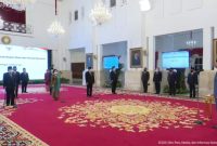 Tangkapan layar Presiden RI Joko Widodo melantik Dewan Pengarah Badan Riset dan Inovasi Nasional (BRIN) di Istana Negara, Jakarta, Rabu (13/10/2021). (Foto: Pelopor/ Youtube Sekretariat Presiden)