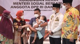 Kunjungan kerja Menteri Sosial Tri Rismaharini, Anggota DPR dan DPD RI di Bangkalan. (Foto:Pelopor.id/Kemensos) 