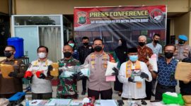 Polres Metro Jakarta Barat berhasil memusnahkan 299 kilogram ganja dan 27,1 kilogram sabu hasil penangkapan sejak Juli hingga Oktober 2021. (Foto: Pelopor/Tribratanews)