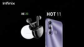 Infinix Hot 11 dan TWS XE20. (Foto: Pelopor/Infinix Indonesia)