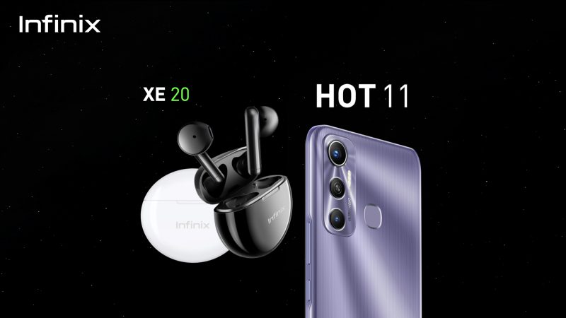 Infinix Hot 11 dan TWS XE20. (Foto: Pelopor/Infinix Indonesia)