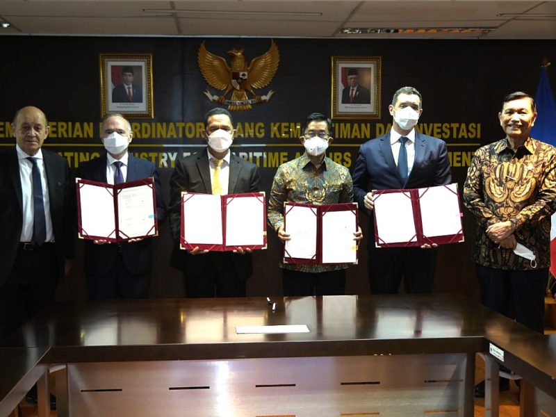 Prancis dan Indonesia melakukan penandatangan Letter of Intent (LoI) mengenai Kerja sama Percepatan Transisi Energi di Indonesia. (Foto:Pelopor.id/Kemenko Marves)