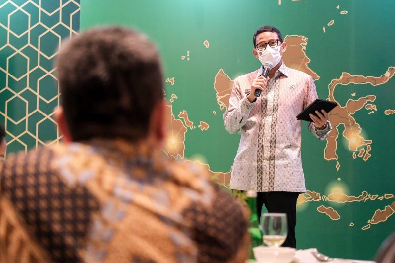 Menteri Pariwisata dan Ekonomi Kreatif/Kepala Badan Pariwisata dan Ekonomi Kreatif Sandiaga Salahuddin Uno berharap kolaborasi dengan Grab Indonesia bisa berlanjut. (Foto: Pelopor/Kemenparekraf)
