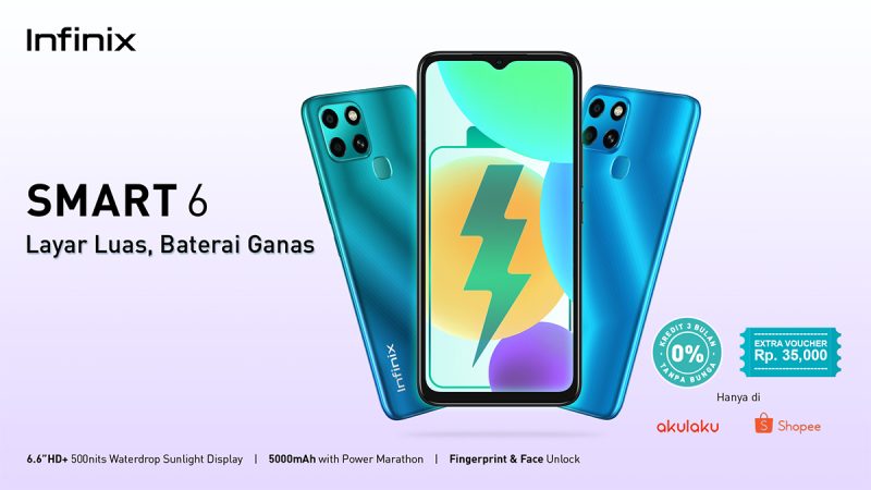 Infinix Smart 6. (Foto: Pelopor/Infinix Indonesia)