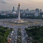 Suasana aksi reuni 212 di kawasan Monas, Jakarta, Senin (02/12/2019). (Foto: Pelopor/Antara Foto/Aruna)