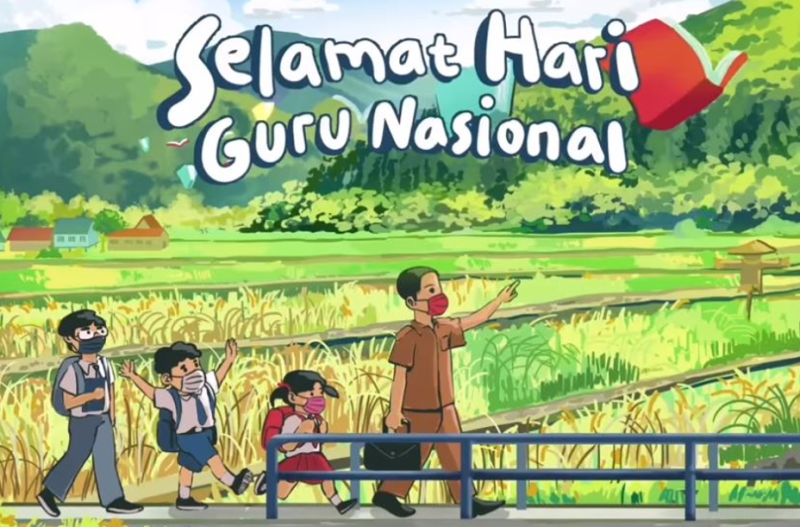 Hari Guru Nasional 2021, Jokowi: Mari Bersama Pulihkan Pendidikan. (Foto: Pelopor/Twitter @jokowi)