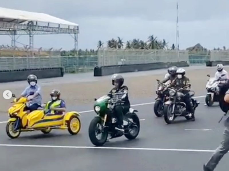 Presiden Jokowi jajal Sirkuit Mandalika. (Foto:Pelopor.id/IG Fadjroel Rachman)