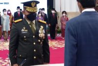 Jokowi Lantik Dudung Abdurachman Jadi KSAD Gantikan Andika Perkasa. (Foto:Pelopor.id/Setkab)