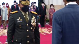 Jokowi Lantik Dudung Abdurachman Jadi KSAD Gantikan Andika Perkasa. (Foto:Pelopor.id/Setkab)