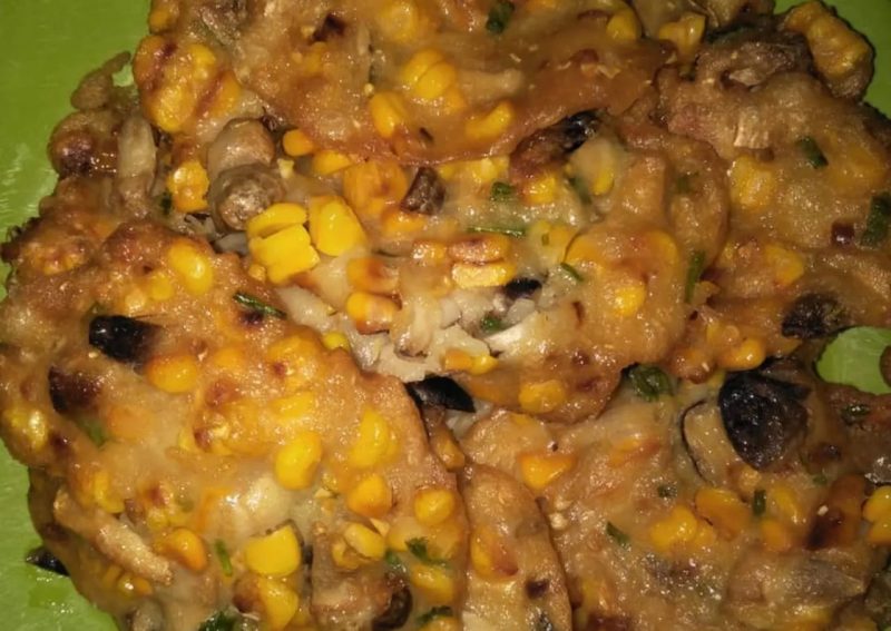 Bakwan Jagung dan Jamur Sawit. (Foto: Pelopor/cookpad)