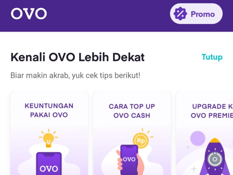Ilustrasi tampilan aplikasi OVO. (Foto: Pelopor/Ist.)